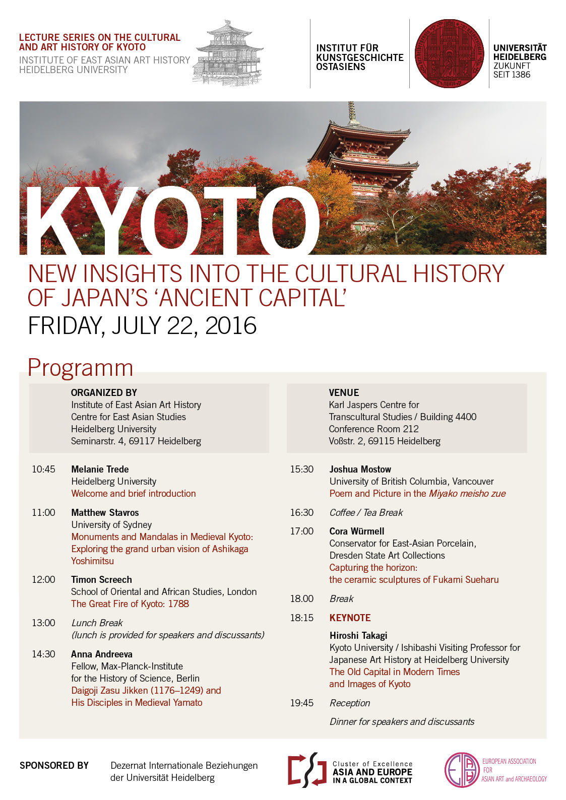 22. Juli 2016 | Kyoto: New insights into the cultural history of Japan's 'ancient capital'