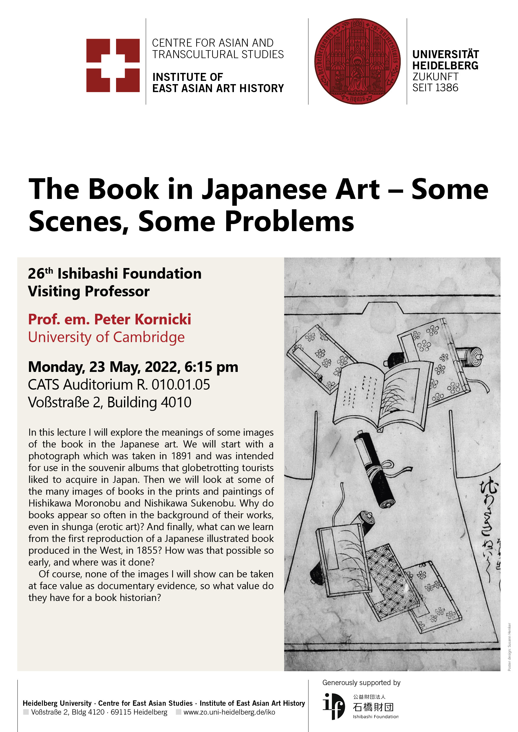 23 May, 2022 | Peter Kornicki: The Book in Japanese Art – Some Scenes, Some Problems